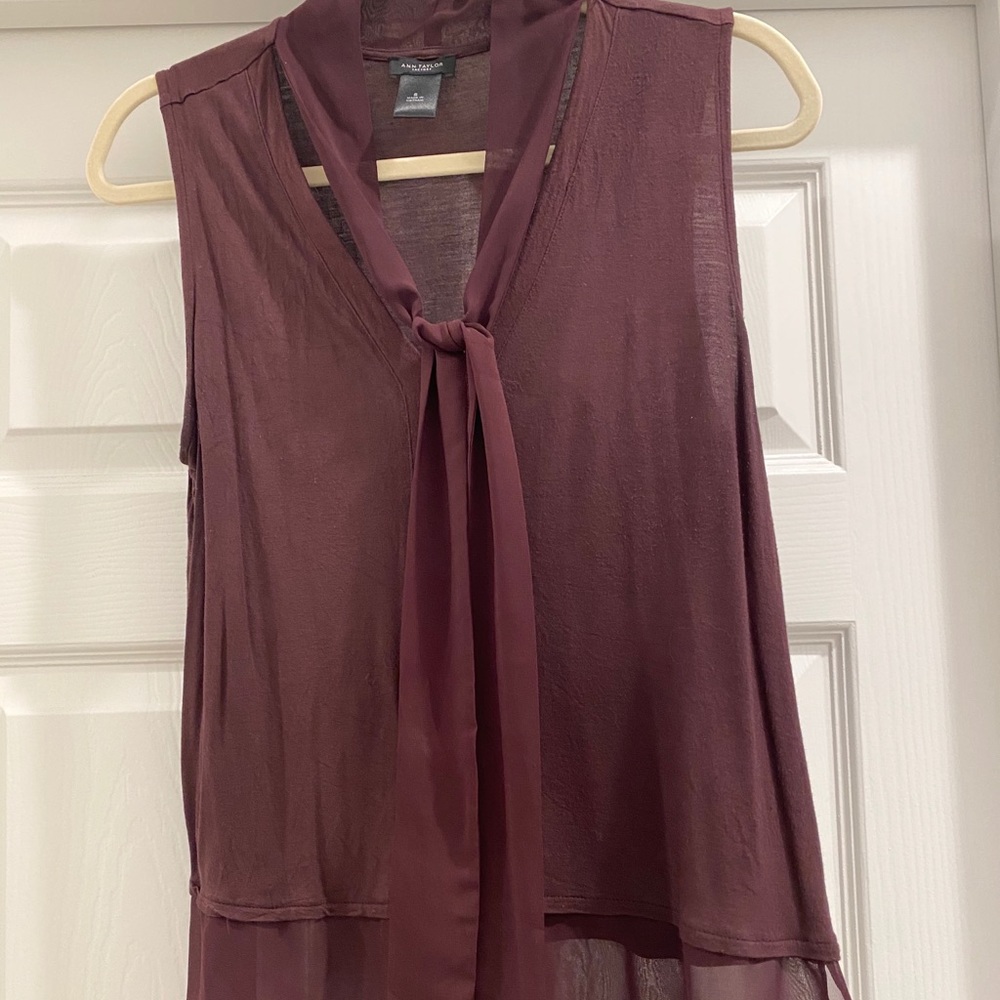 Maroon Dress Top from Ann Taylor Factory